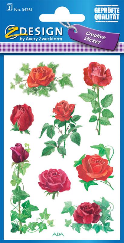Flowers Paper Sticker Roses